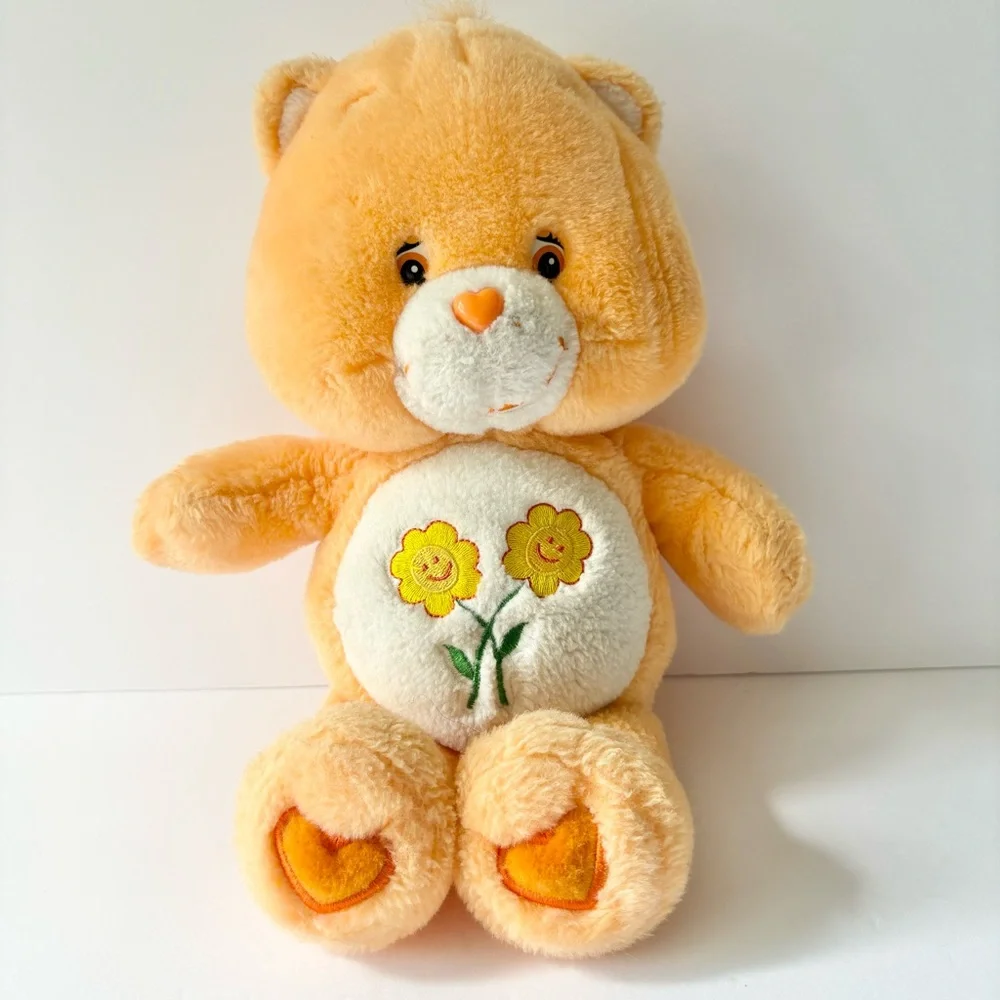 Vintage Care Bear Friend Bear Talking 13” Orange Plush Stuffed Animal TESTED